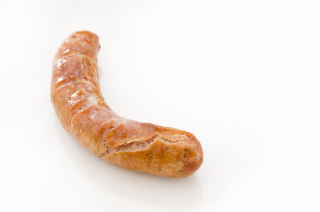 Delicious sausages isolated on white background.の写真素材