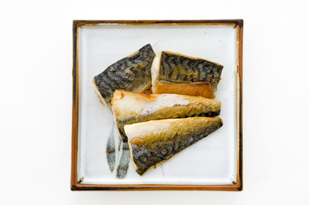 Japanese food, Saba no shioyaki, Salt-grilled Mackerelの写真素材