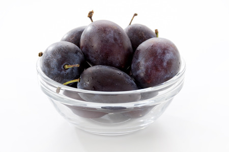 Fresh purple plumsの写真素材