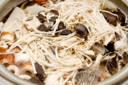 Japanese Mushroom potの写真素材