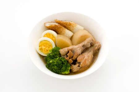 simmered chicken with daikonの写真素材