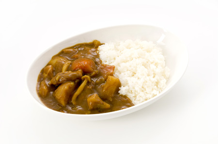 Chicken curry with riceの写真素材