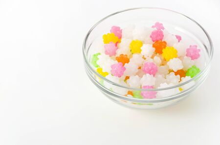 colorful konpeitou (japanese traditional sugar candy)の写真素材
