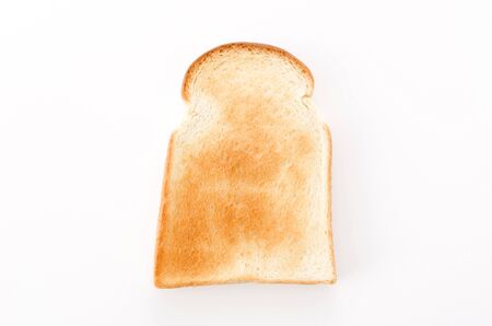 Sliced Toast Bread on white backgroundの写真素材