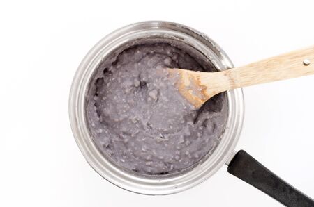 Japanese food, Okinawa cuisine, Ta-nmu(Taimo) ringaku, Boil the Taimo and peel it, it, add sugar and...