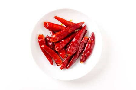 Takanotsume,  Red Hot Pepper on white background