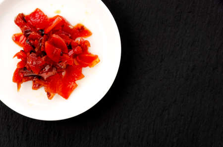 Japanese pickles, Fukujinzuke (sliced vegetables pickled in soy sauce)