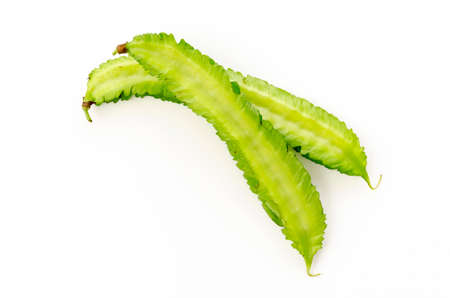 Fresh Winged beans isolated on white background