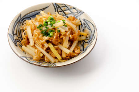Japanese food, âMimigar to daikon Irichiâ Stir-fried pork ears and Japanese Radish peelの写真素材