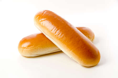 Hot dog bun on a white background