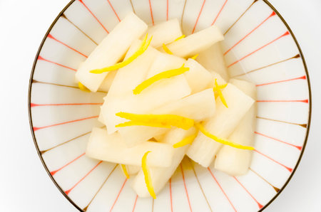 Yuzu Daikon(Pickled Japanese radish with Yuzu)の写真素材