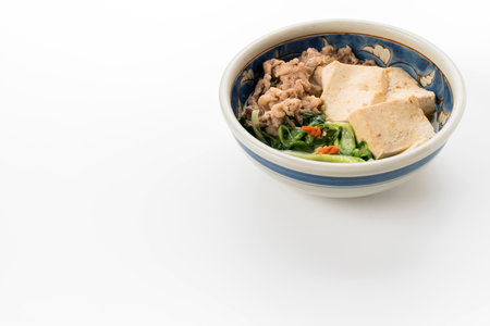 Rice noodles with Tofuの写真素材