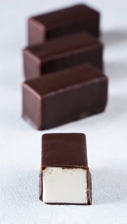 Candy Bird's milk in chocolate.の写真素材