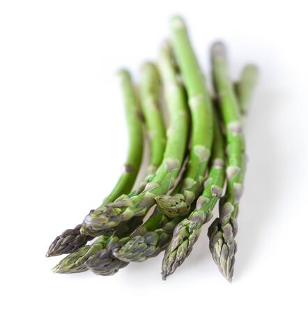 Green fresh asparagus on a white background. Copy space.
の写真素材