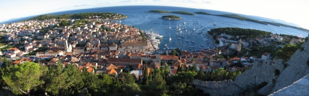 Croatia Hvar Sea City Adriaの写真素材