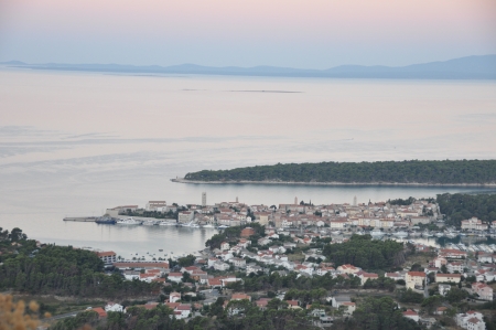 Croatia Rab Panorama Morning Islandの写真素材
