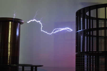 Nikola Tesla Lightningの写真素材