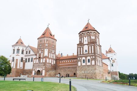 Mir, Belarus - September 3, 2015: Mir Castle is a World Heritage Site from UNESCO, East Europe. Mir Castle Complex of XVI-XX centuries.のeditorial素材