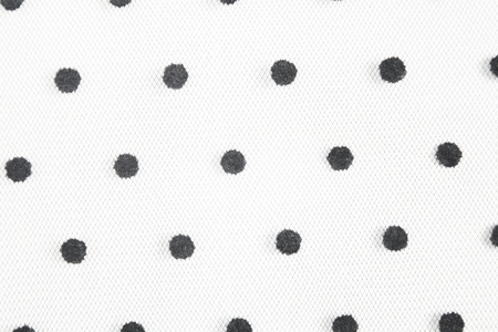 Abstract black tulle material textile on white background. Design backdropの写真素材