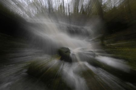 Waterfall in motionの写真素材