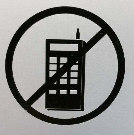 Cellular phones not allowed