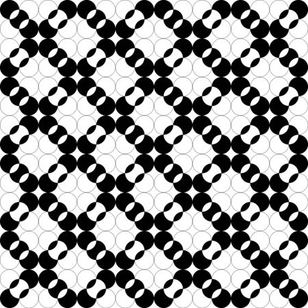 Abstract black and white vector pattern. Vector illustration. Monochrome background. Op art. For prints, web pages and textile designのイラスト素材