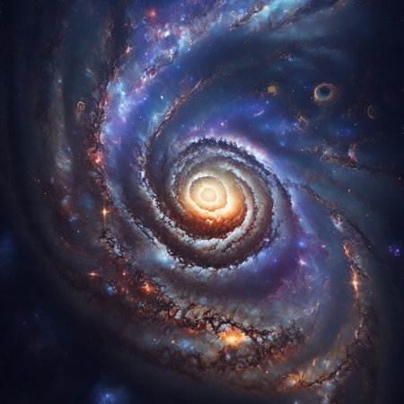 High definition abstract picture of spiral galaxy. Generative AIの素材