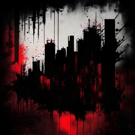 Dark red and black grunge backdrop. Distressed dirty design element for print, brochure, social media, posters. Ideal for create grunge effectの素材