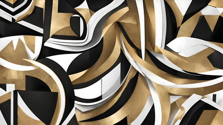 Abstract gold and black background, modern posterの素材