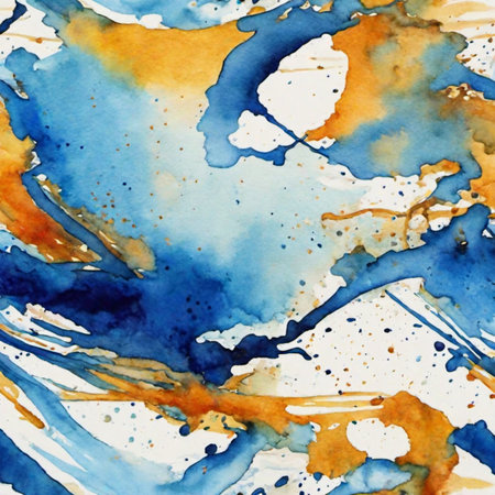 Abstract watercolor background with colorful stains. Modern posterの素材
