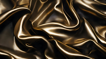 Abstract black and gold satin fabric texture background. Modern posterの素材