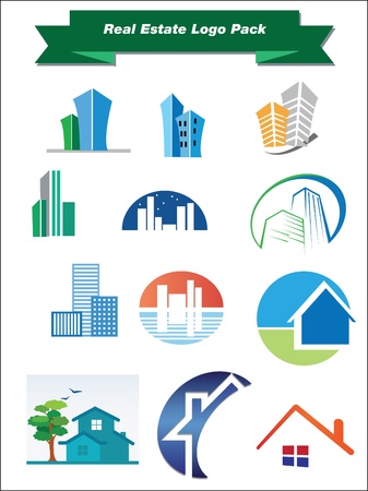 This is a set of logo   design elements, suitable for several projects  Full editableのイラスト素材
