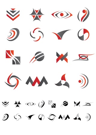  This is a set of vector abstract icons suitable for several projects.のイラスト素材