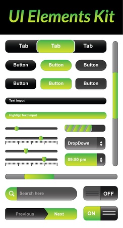  This is a nice, simple and elegant pack of vector user interface elements suitable for your graphic and web projects.のイラスト素材