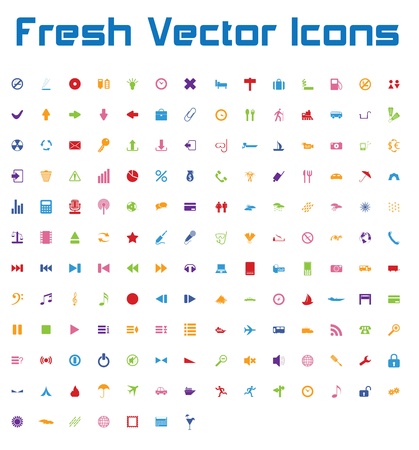 This is a nice, simple and elegant set of 161 vector icons suitable for your graphic and web projects  mobile, websites, presentations, infographics, user interfaces and print   They are fully resizable and editable and 100 percent vector のイラスト素材