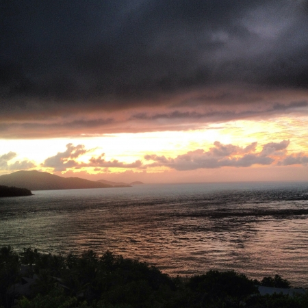 A storm is passing over the Whitsundays.の素材