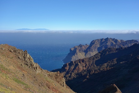 Tejeleche Mountains in La Gomera Canary islandの写真素材