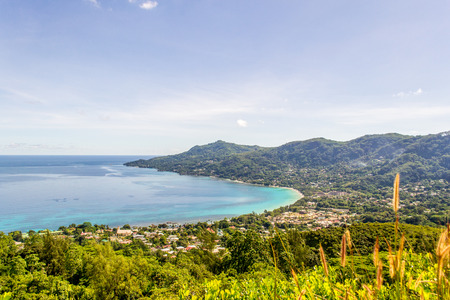 Beau Vallon bay on Mahe Seychelles main islandの写真素材