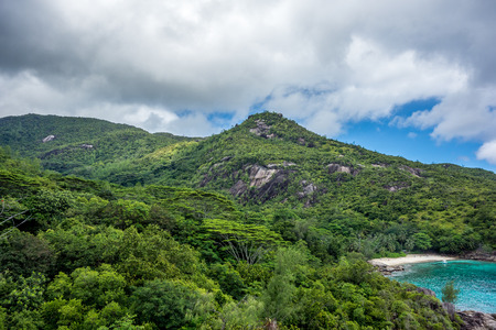 A view from Mahe Seychelles main islandの写真素材