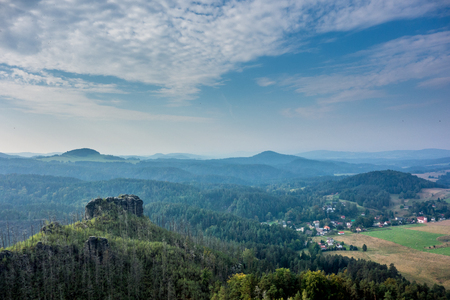 A view in Czech Switzerland National Parkの写真素材
