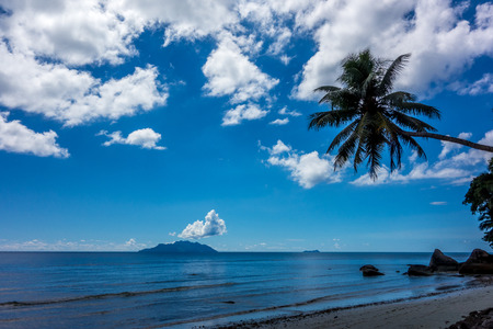 Beau Vallon bay on Mahe Seychelles main islandの写真素材