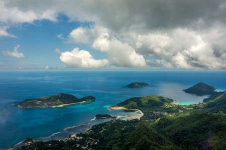 A view from Mahe Seychelles main islandの写真素材