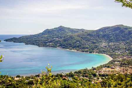 Beau Vallon bay on Mahe Seychelles main islandの写真素材