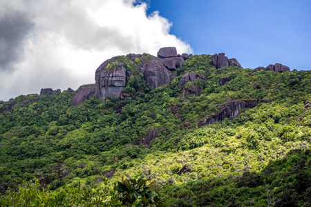 Morne Seychellois National Park in Mahe Seychelles main islandの写真素材