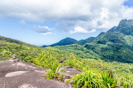 Morne Seychellois National Park in Mahe Seychelles main islandの写真素材