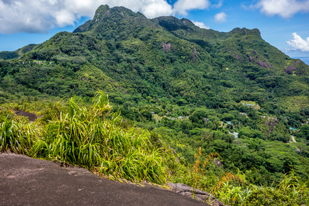 Morne Seychellois National Park in Mahe Seychelles main islandの写真素材