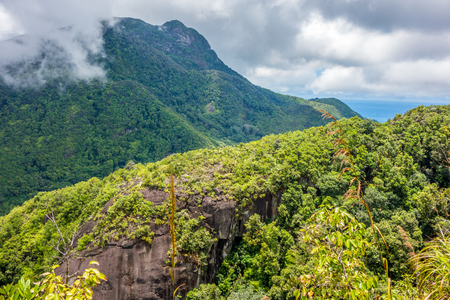 Morne Seychellois National Park in Mahe Seychelles main islandの写真素材