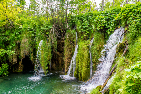 Plitvice Lakes the largest national park in Croatiaの写真素材