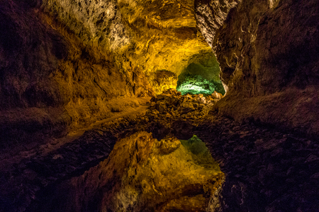 Canary Islands - Lanzarote - Cueva de los Verdesの写真素材