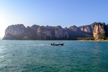 Andaman sea near Krabi coast in southern Thailandの写真素材